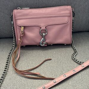 REBECCA MINKOFF Pink Mini MAC Crossbody Clutch Handbag